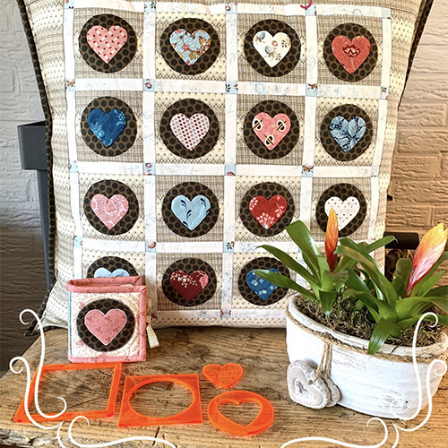 House of Quilts Template Sweethearts and chocolate cookies